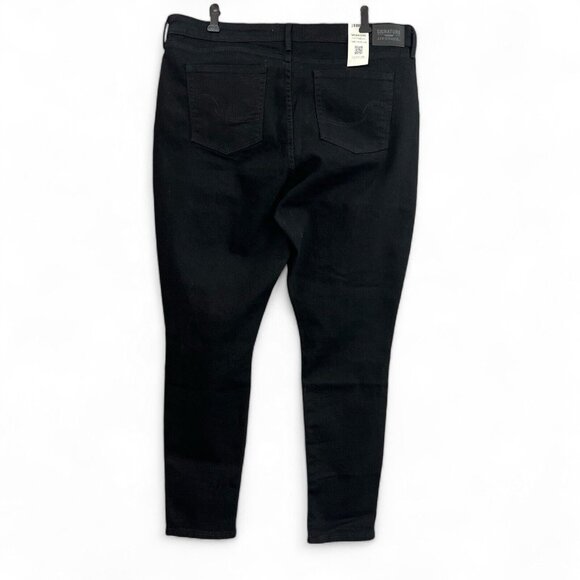 NWT Signature By Levi's Gold Mid Rise Skinny Jeans Women's 34 X 30 Black - Picture 2 of 14